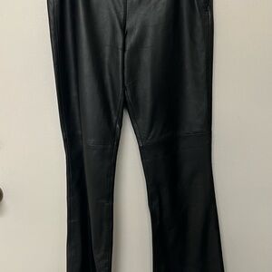 Moda International Black Leather Trousers